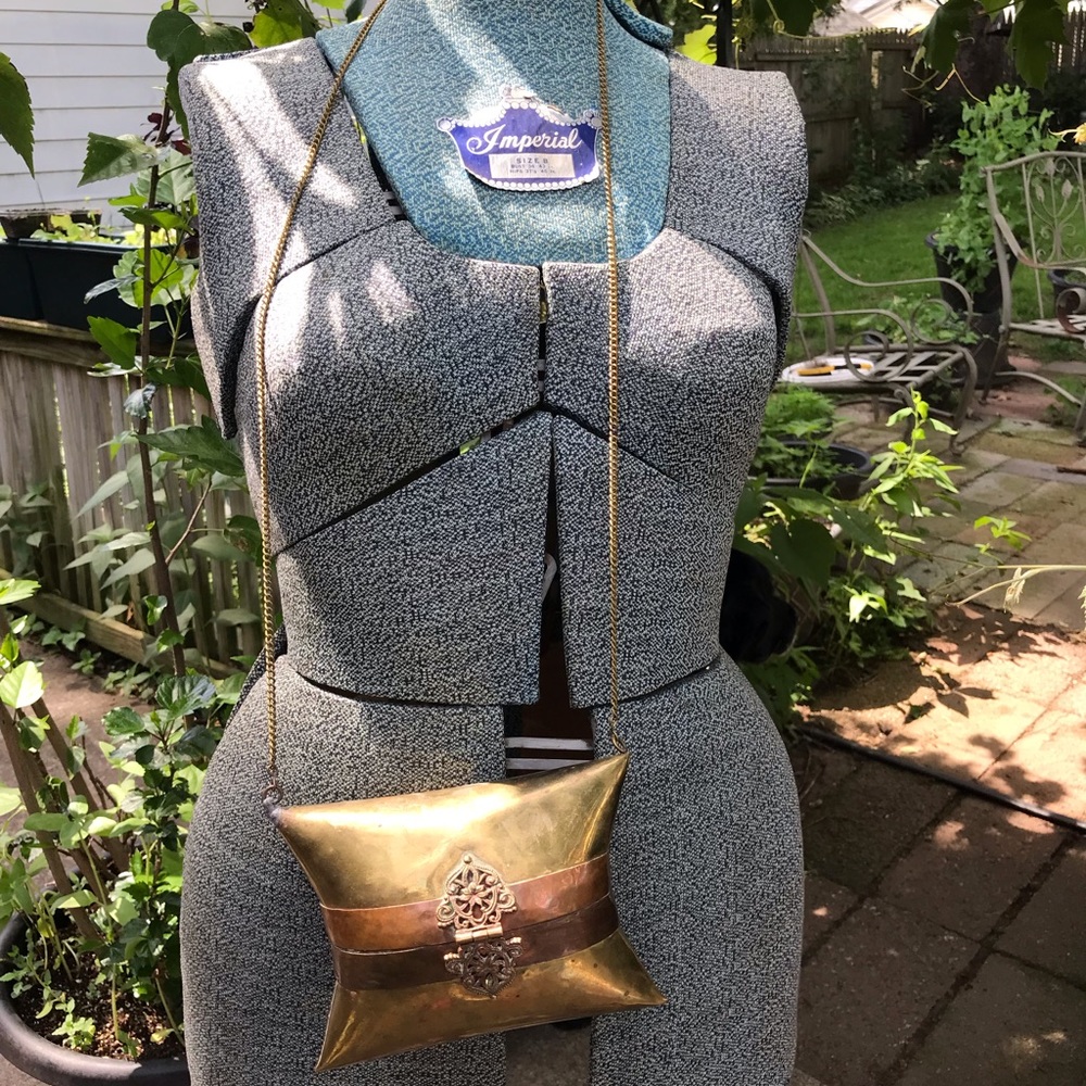 Vintage brass purse